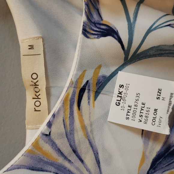 Rokoko Double Ruffle Flowy Romantic Floral Dress, Medium - Picture 4 of 6